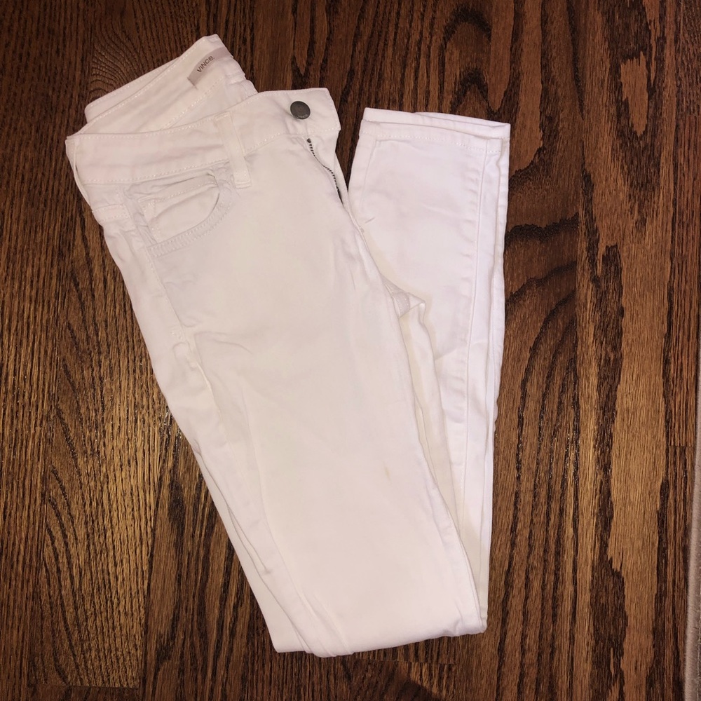 Vince white skinny jeans